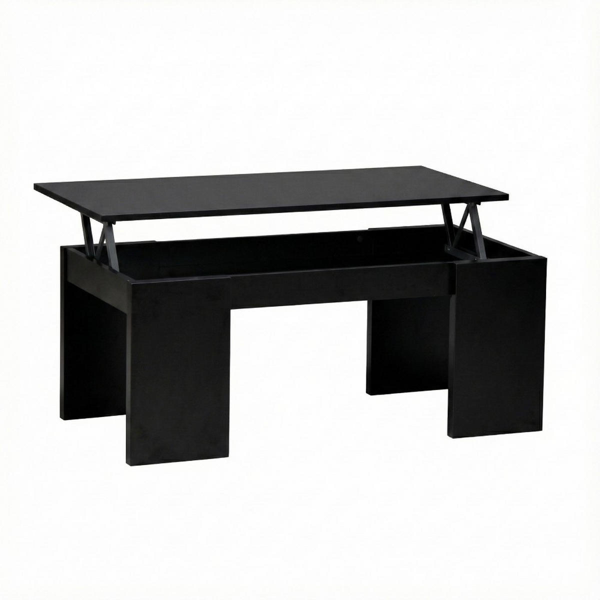 COUCHTISCH NEWTON / 100x50cm - Schwartz - Schwarz, Holzwerkstoff (100/50/43cm) - Weber Industries