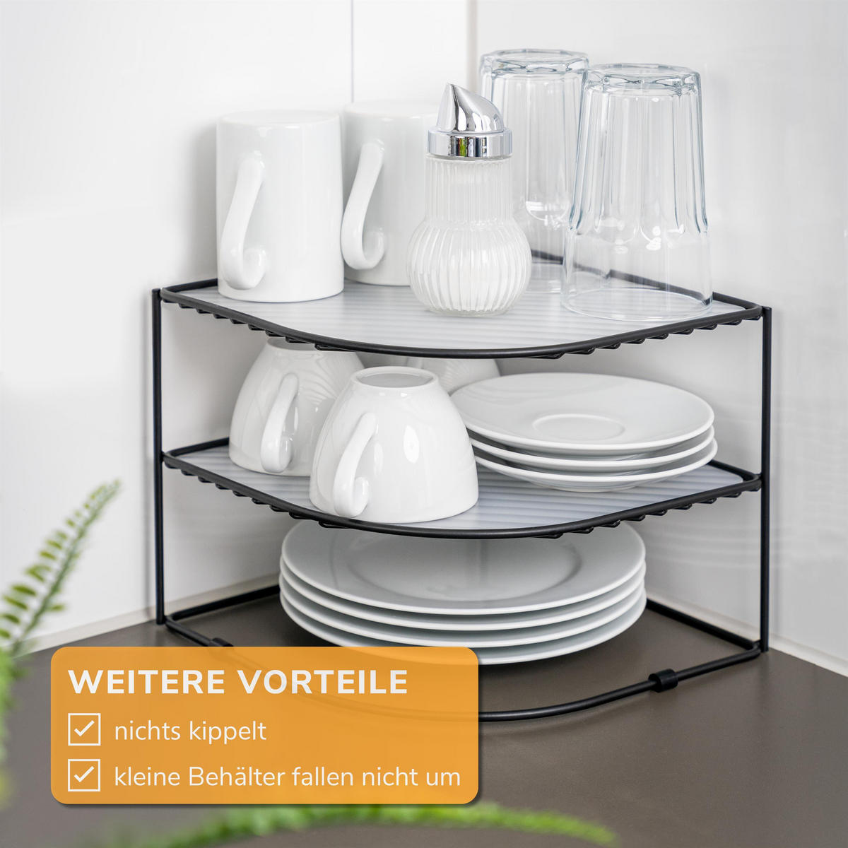 ECKREGAL, schwarz, Stahl - Schwarz, Metall (25/20/25cm) - bremermann