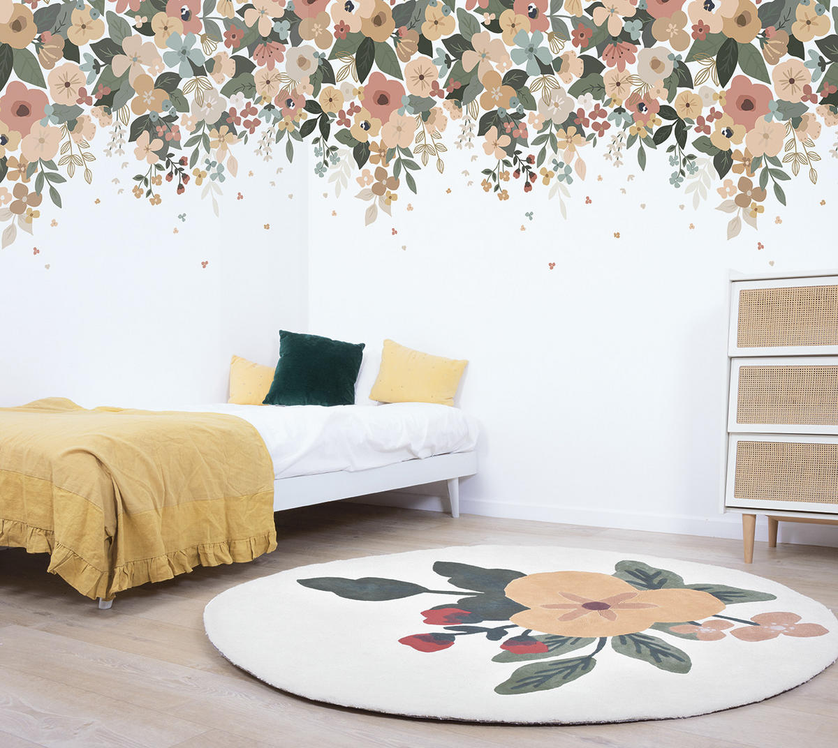 PANORAMA VLIESTAPETE Bloem Blumen 2 m x 2,48 m, mehrfarbig - Pink/Rot, Papier (248/200cm) - Lilipinso