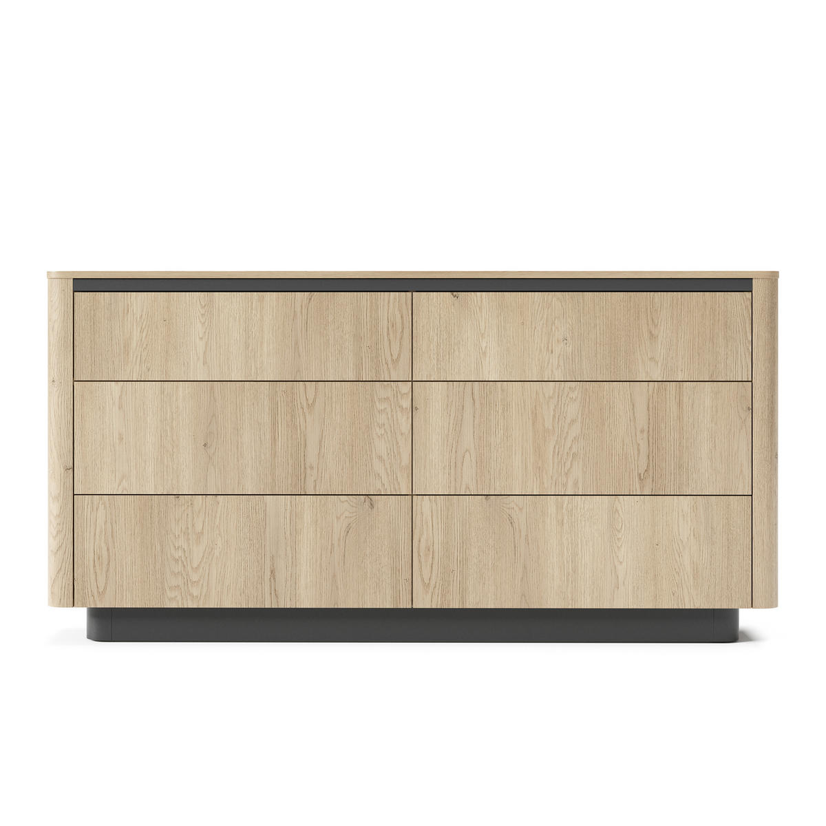 SIDEBOARD OMBRA 163,2/82,9/38,1cm mit 6 Schubladen Türen Eichefarben - Eichefarben, Holzwerkstoff (163.2/82.9/38cm) - MASSENO