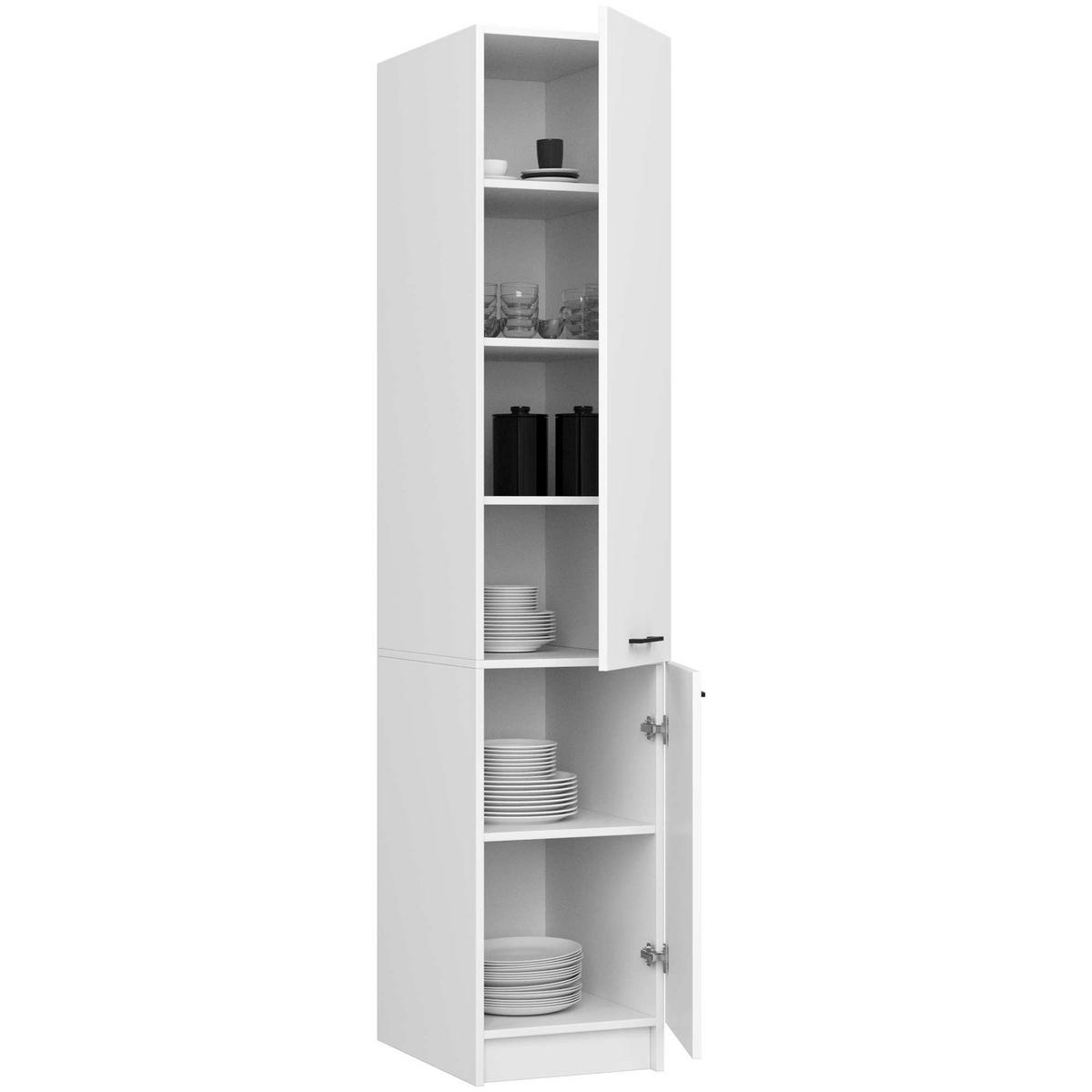 DULAP ÎNALT Alb, Alb 205/40/57 - alb, compozit lemnos (40/205/57cm) - RAUMHIRSCH FURNITURE