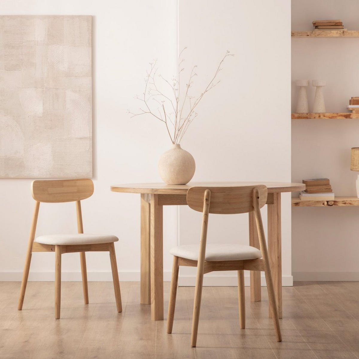 ESSZIMMERSTUHL Leyre Natürlich 46 cm x 83 cm - Naturfarben, Textil (46/83/55cm) - Klast Home