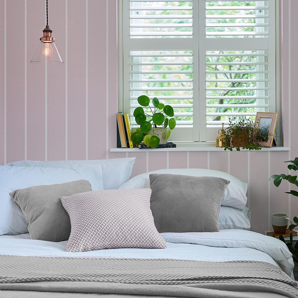 VLIESTAPETE Saltram Stripe Pale Amethyst | Light Purple | Stripes | 10mx52cm - Pink, Papier/Kunststoff (52/1000cm) - LAURA ASHLEY