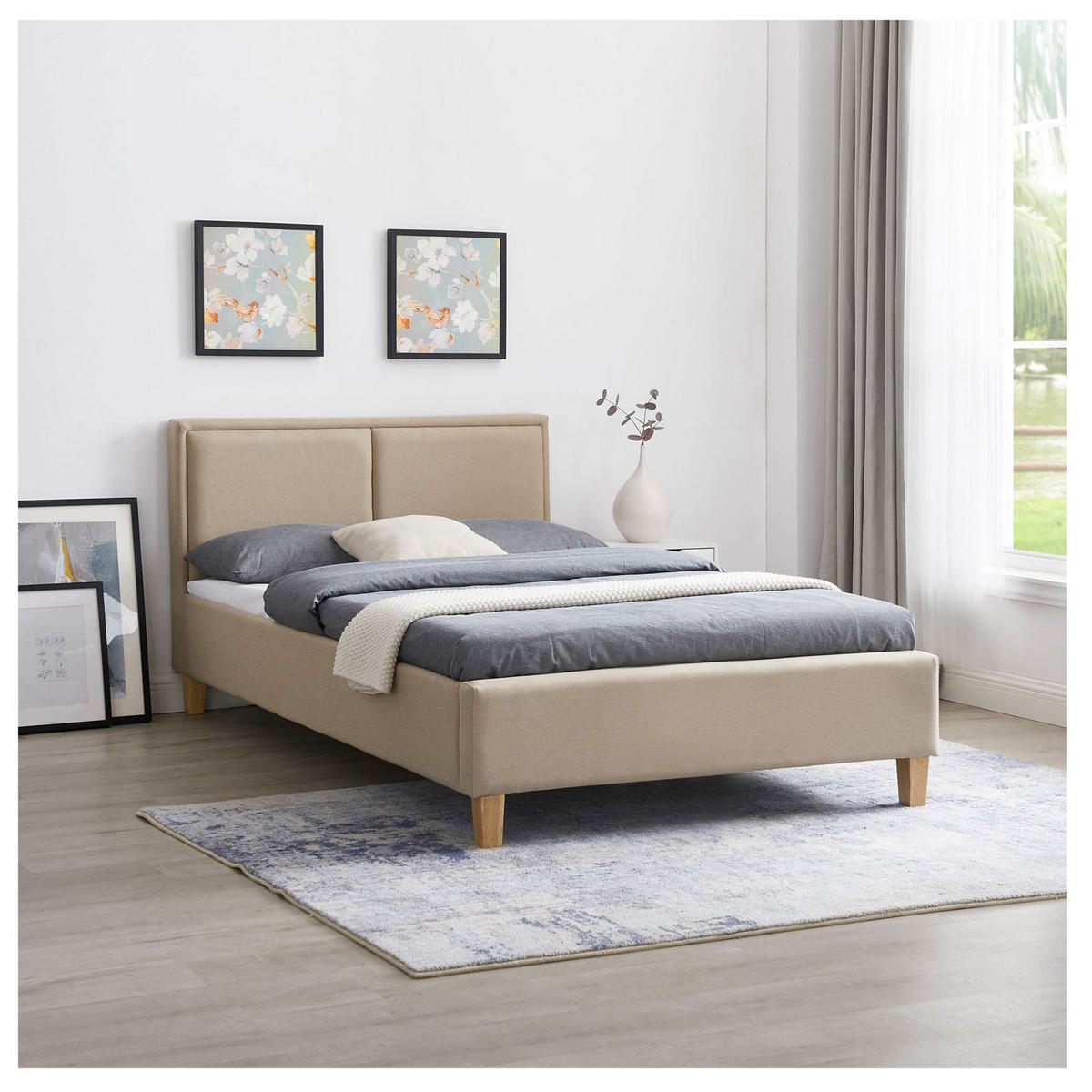 POLSTERBETT ANAIS 120X200 CM - Beige, Textil (120/200cm) - CARO-Möbel