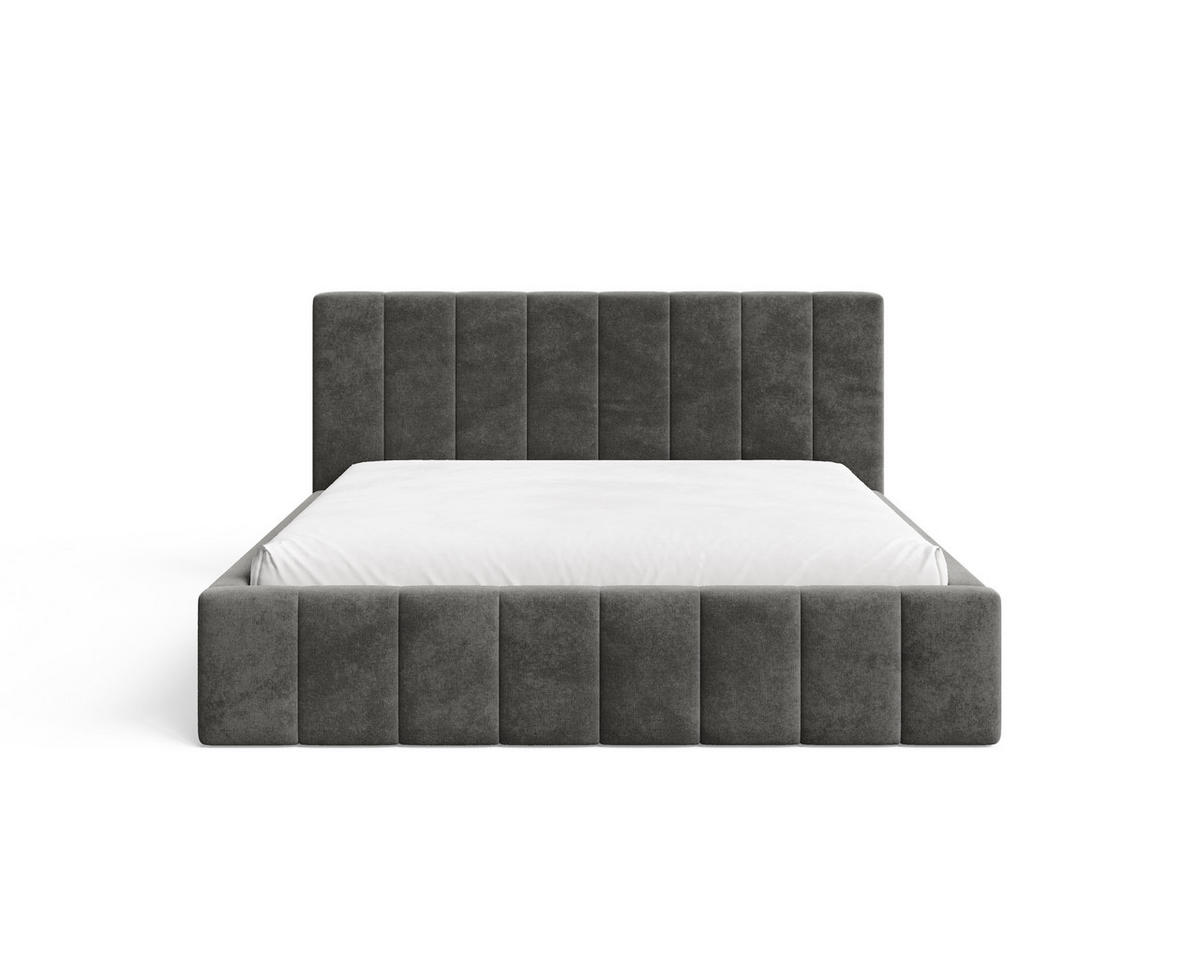 POLSTERBETT 01 160 x 200 cm – Flow – Bett mit Federmechanismus und Stauraum - Waldgrün, Holz (160/200cm) - ROYAL24_MARKT