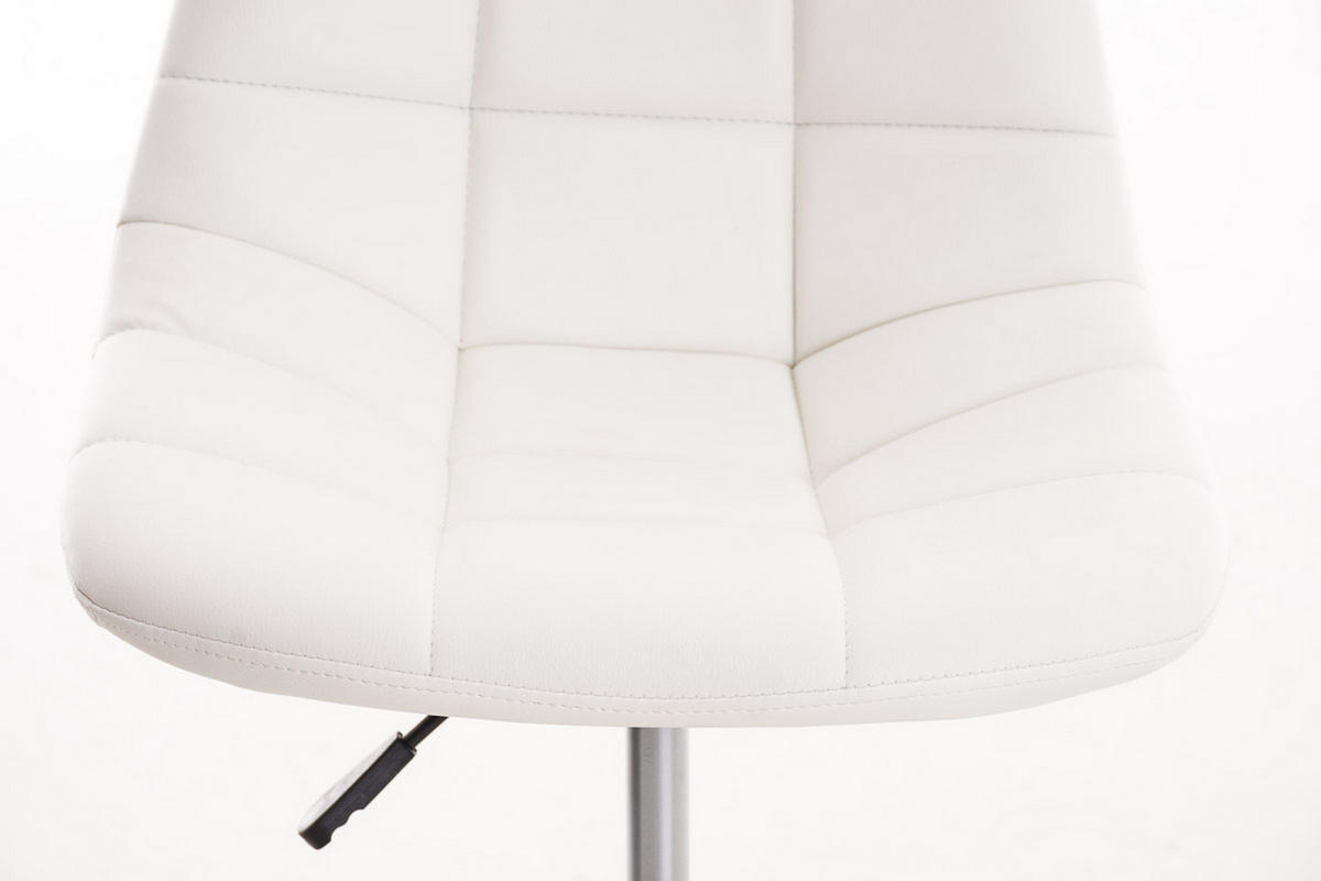 BÜROSTUHL Emily, Kunstleder Weiß - Weiß, Textil/Metall (55/91/55cm) - TPFLiving