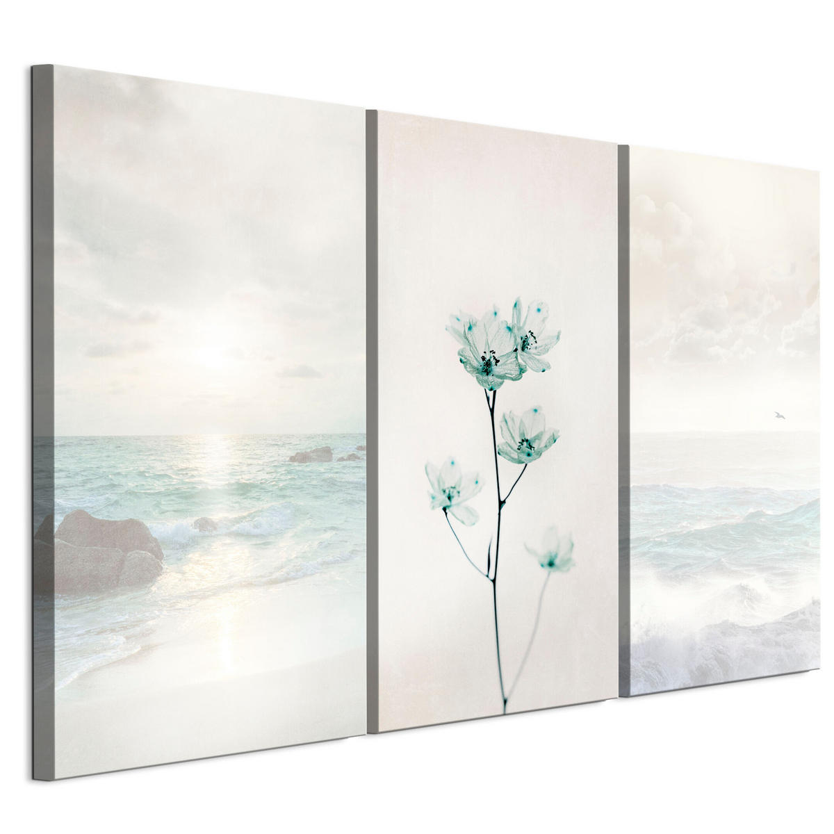 LEINWANDBILD Meer 3-tlg. 120x80 cm - Multicolor, Holz (120/80cm) - LUMASOUL