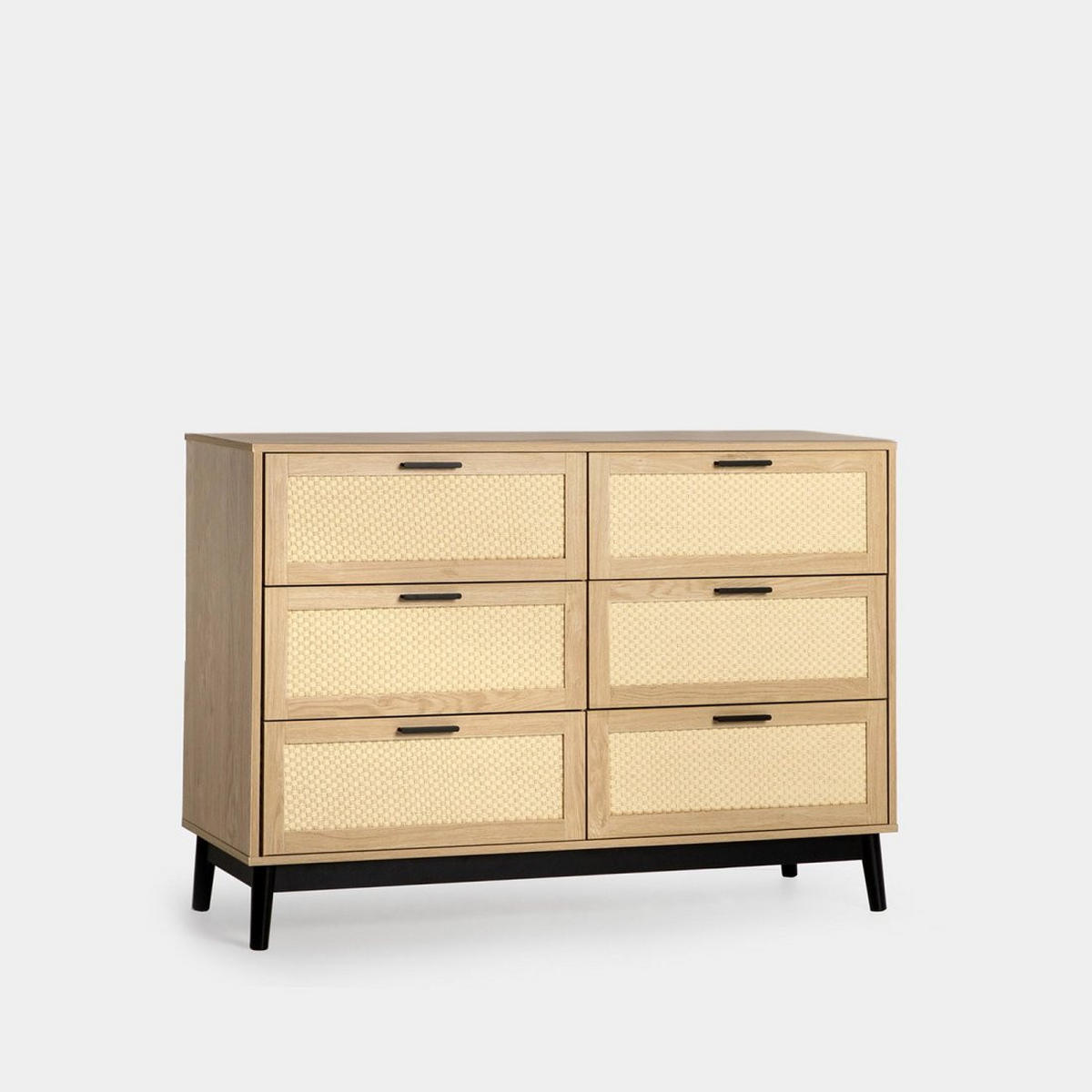 SCHUBLADENKOMMODE DOPPELTE Samoa Natürlich 120 cm x 90 cm - Naturfarben, Holzwerkstoff (120/90/40cm) - Klast Home