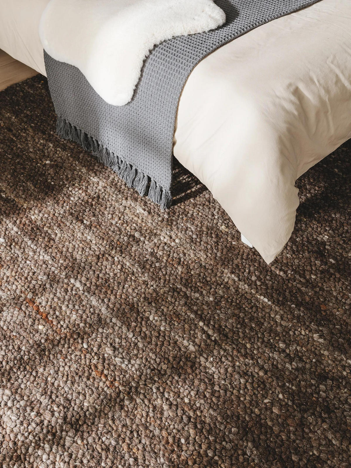 WOLLTEPPICH Finn Braun 100x150 cm - Braun, Textil (100/150cm) - benuta Pure