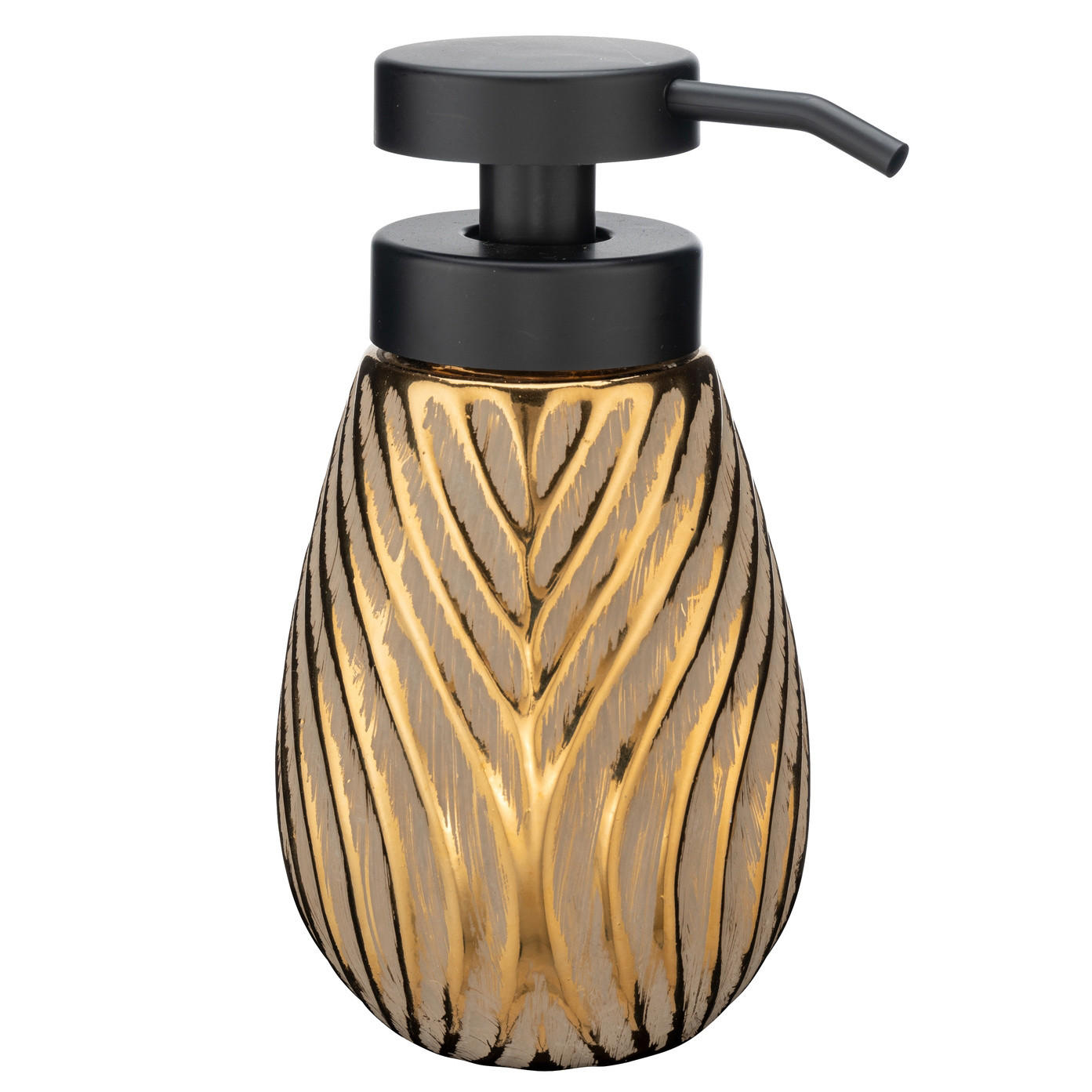 SEIFENSPENDER Irdo 330 ml 9,5/5,5/16 cm - Goldfarben, Keramik (5.5/16/9.5cm) - Wenko