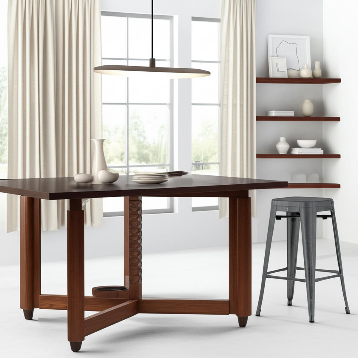 BARHOCKER Fluton grau - Grau, Kunststoff/Metall (43/77/43cm) - TPFLiving