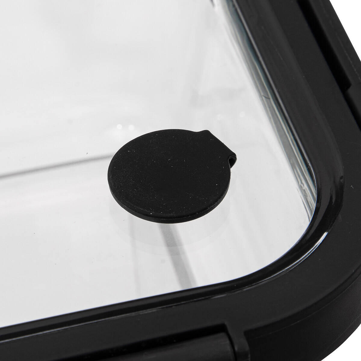 GLASBEHÄLTER Transparent - Schwarz, Glas (14.5/6.8/19cm)