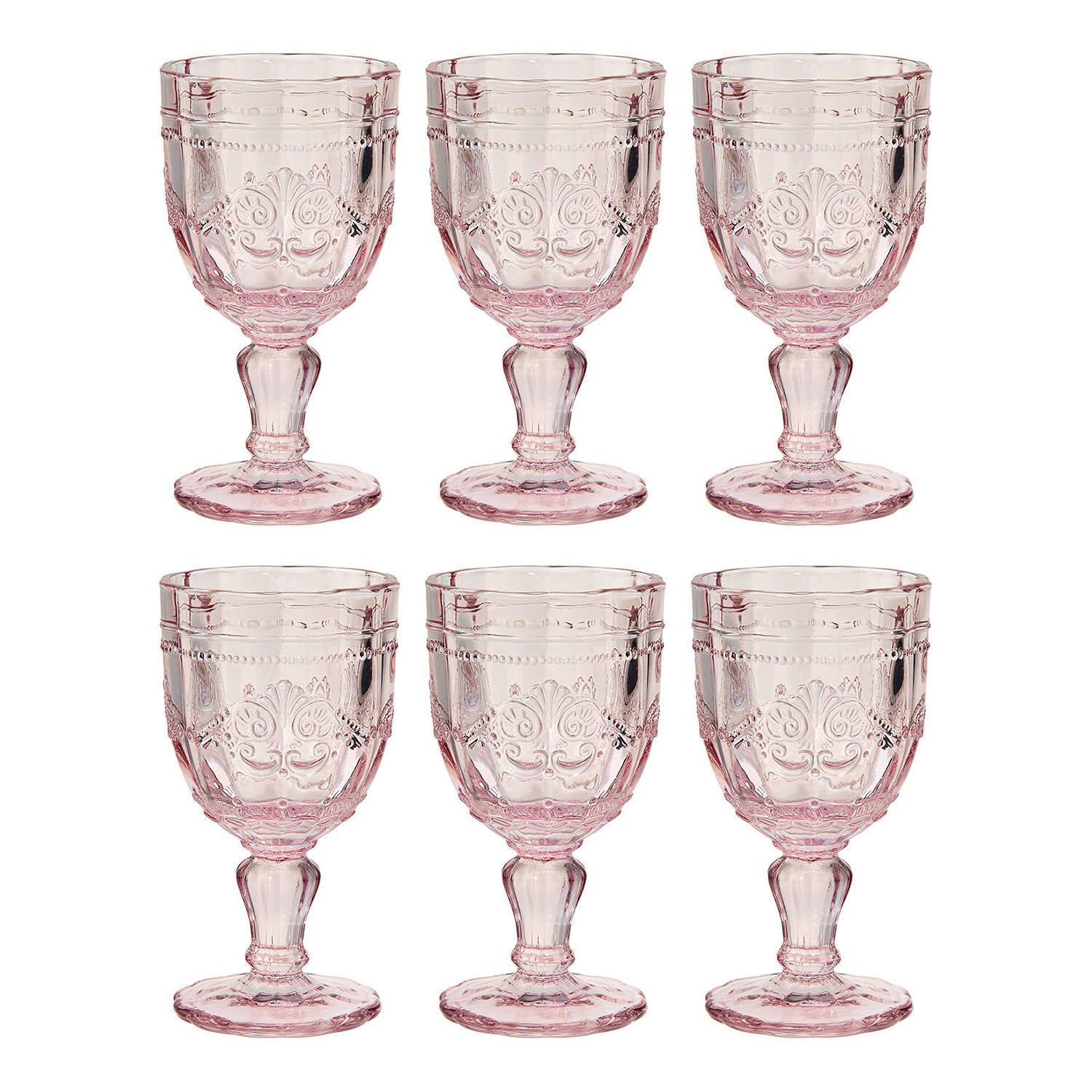 WEINGLAS (6er Set) Victorian - Hellrosa, Glas (0.23L) - BUTLERS