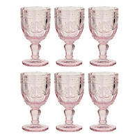 WEINGLAS (6er Set) Victorian - Hellrosa, Glas (0.23L) - BUTLERS