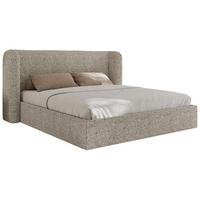 POLSTERBETT EMORA CLASSIC 200/200 - Beige Strukture - Pocket-Matratze - Beige, Textil (200/200cm) - MKS