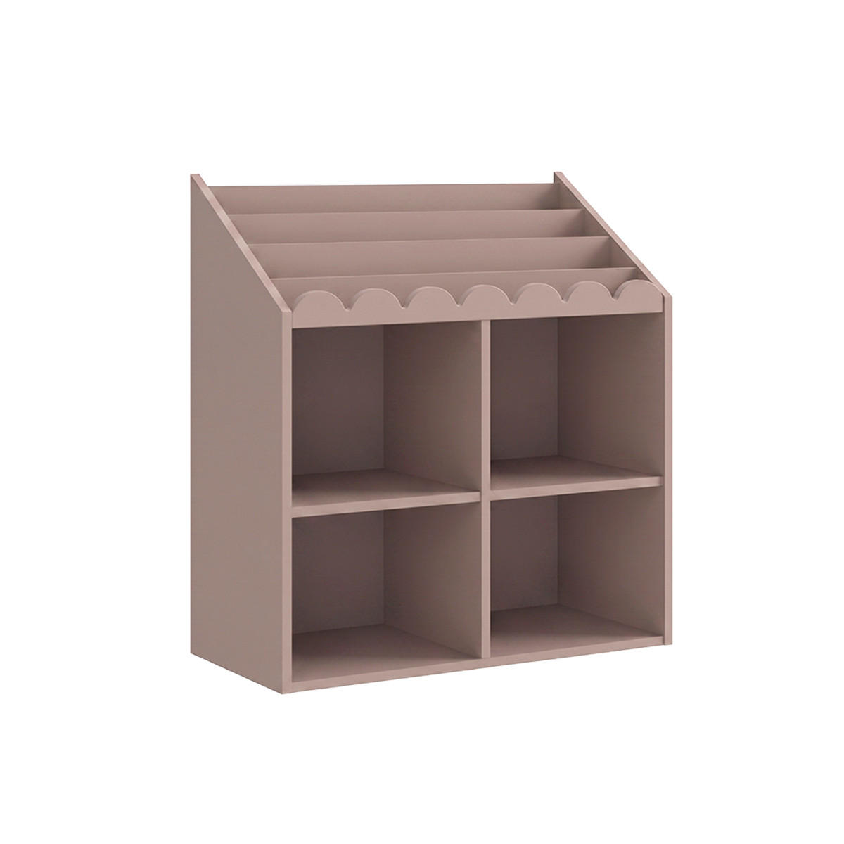 KNJIŽNI REGAL Book Nook Rose - pink, leseni material (71/76/33cm) - Petits-meubles