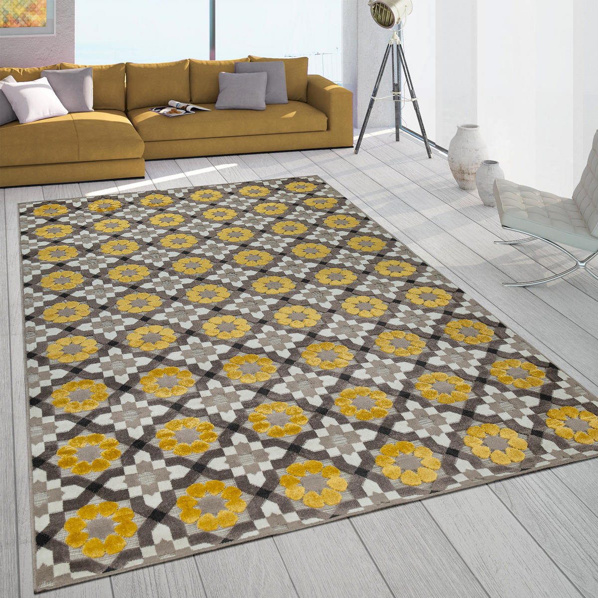 OUTDOORTEPPICH 120/170 cm Charleroi 492 - Gelb, Textil (120/170cm) - Paco Home