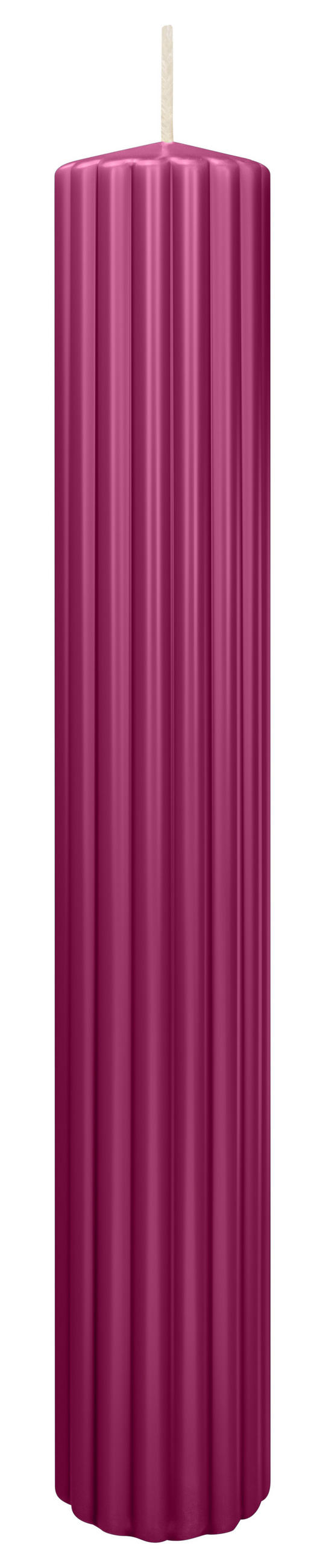 RILLEN KERZEN Cardinal 300 x Ø 45 mm, 4 Stück - Lila, Paraffin (8/15/15cm) - Wiedemann Kerzen
