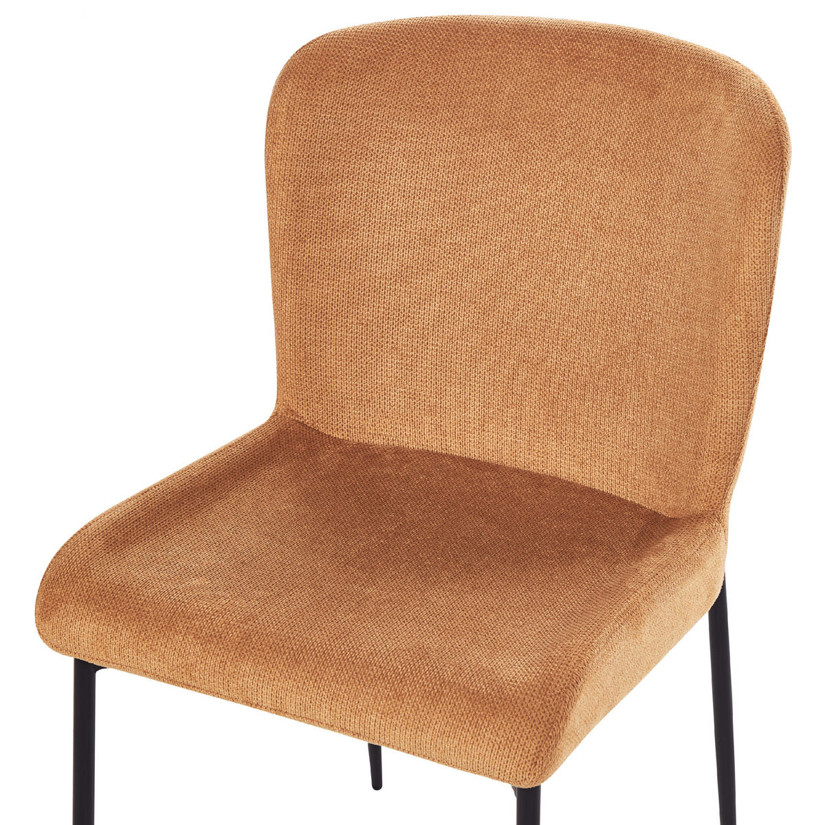 ÉTKEZŐSZÉK 2 darabos Szett Kárpit Narancssárga Ada - narancssárga, textil/fém (49/82/48cm) - Beliani