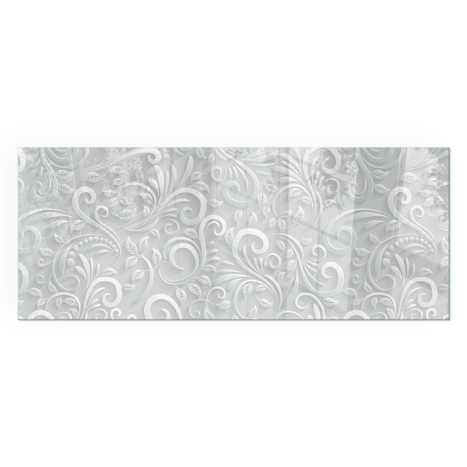 GLASPLATTE für Kamin 125x50 cm - Grau, Glas (125/50/0.4cm) - TULUP