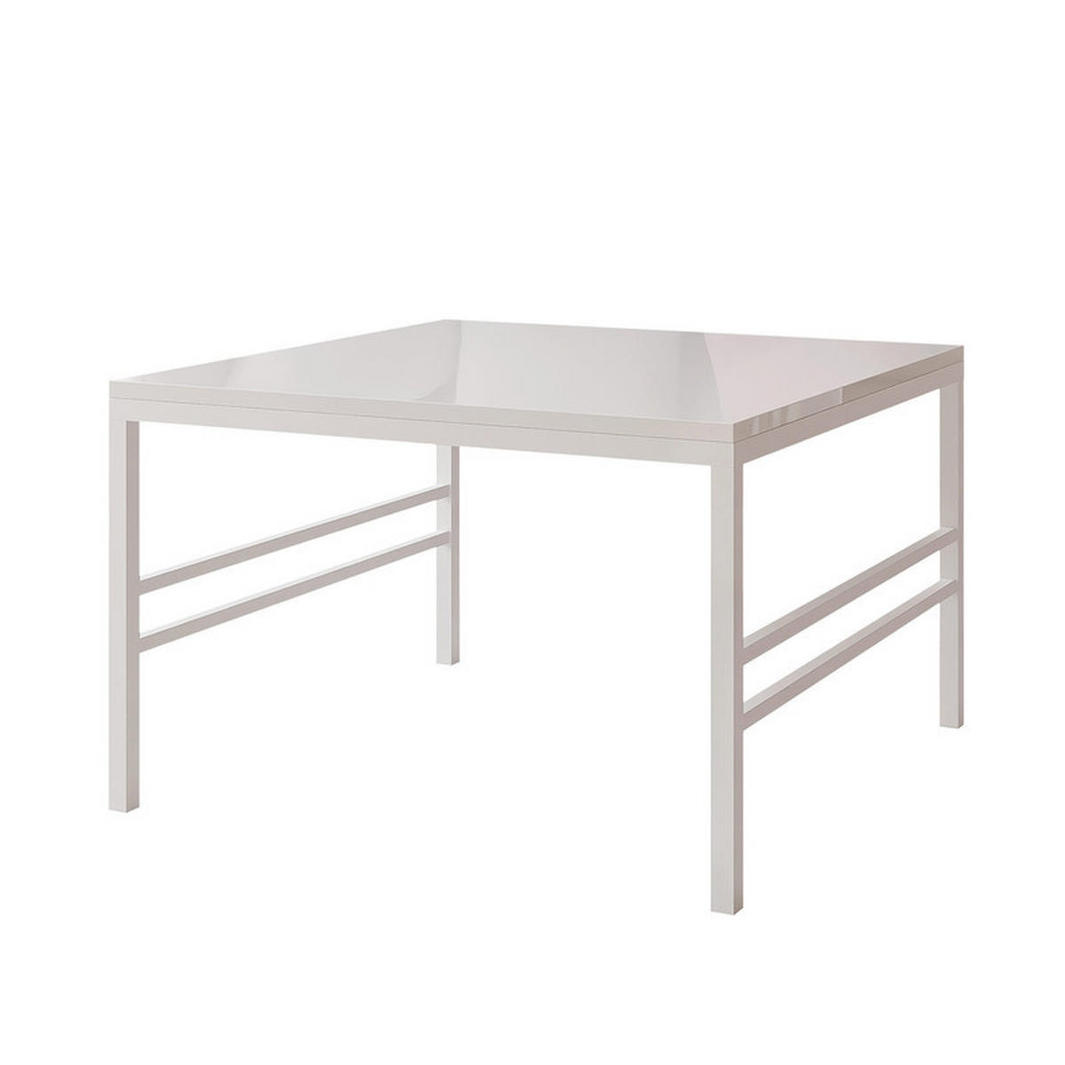 COUCHTISCH FORMA 70/70 cm Quadrat, Weiß Hochglanz - Weiß Hochglanz, Metall (70/70/46cm) - Idohome