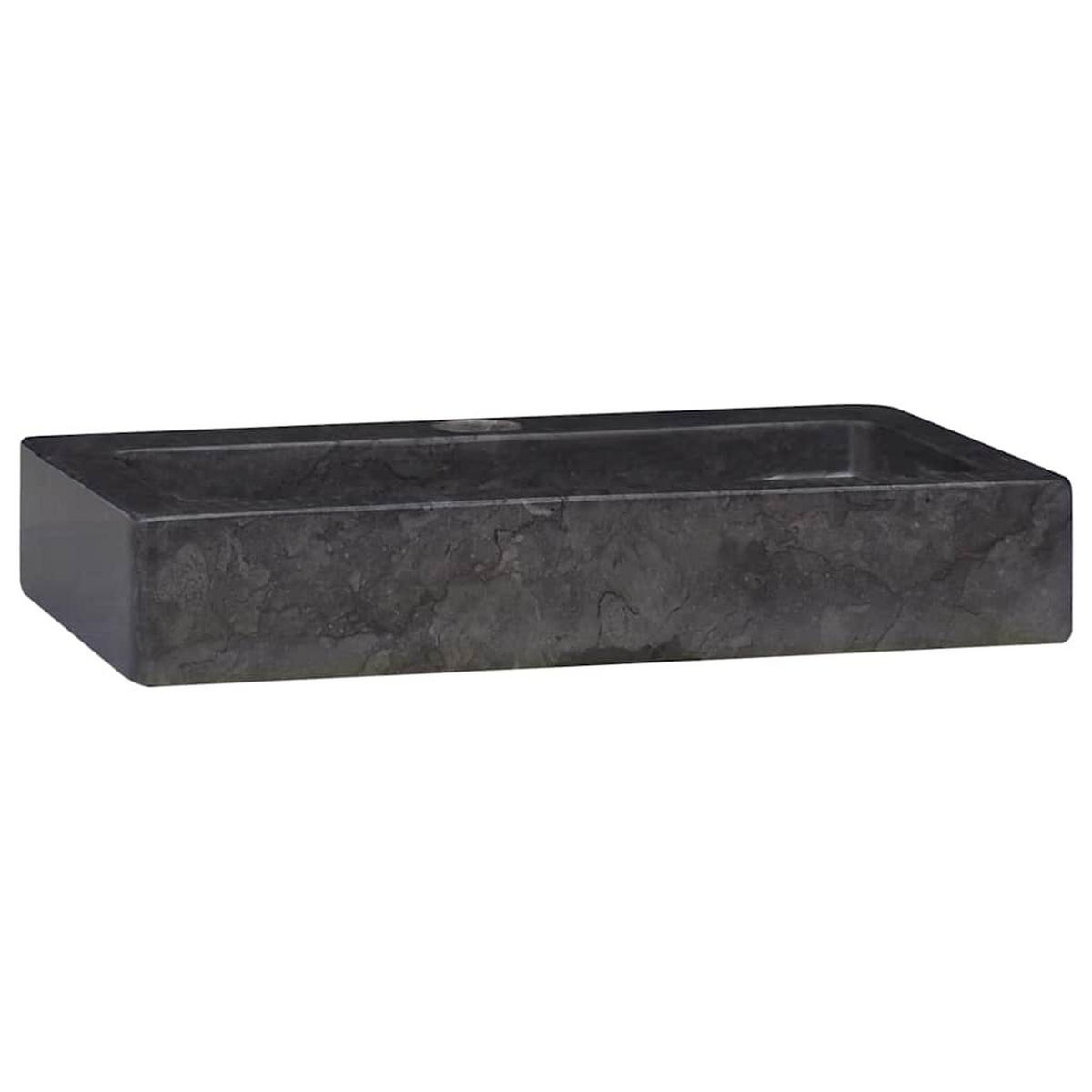 WASCHBECKEN Latham 38/24/6.5 cm - Schwarz, Stein (38/6.5/24cm) - Nettlife