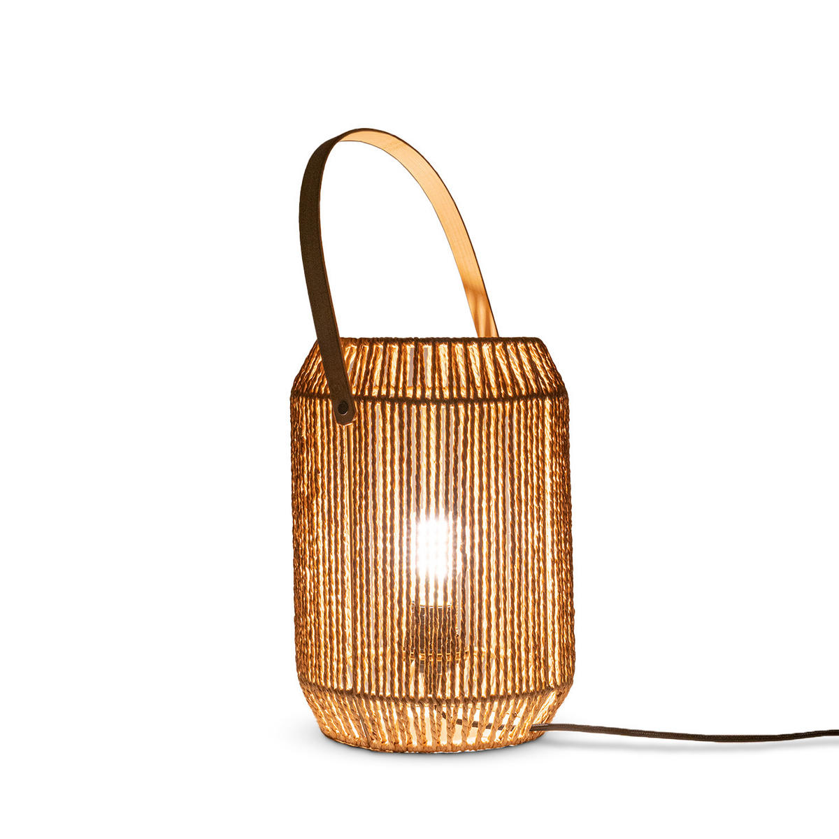 TISCHLAMPE Nando Tl - Naturfarben, Holz (22.5/22.5/31.4cm) - Paco Home