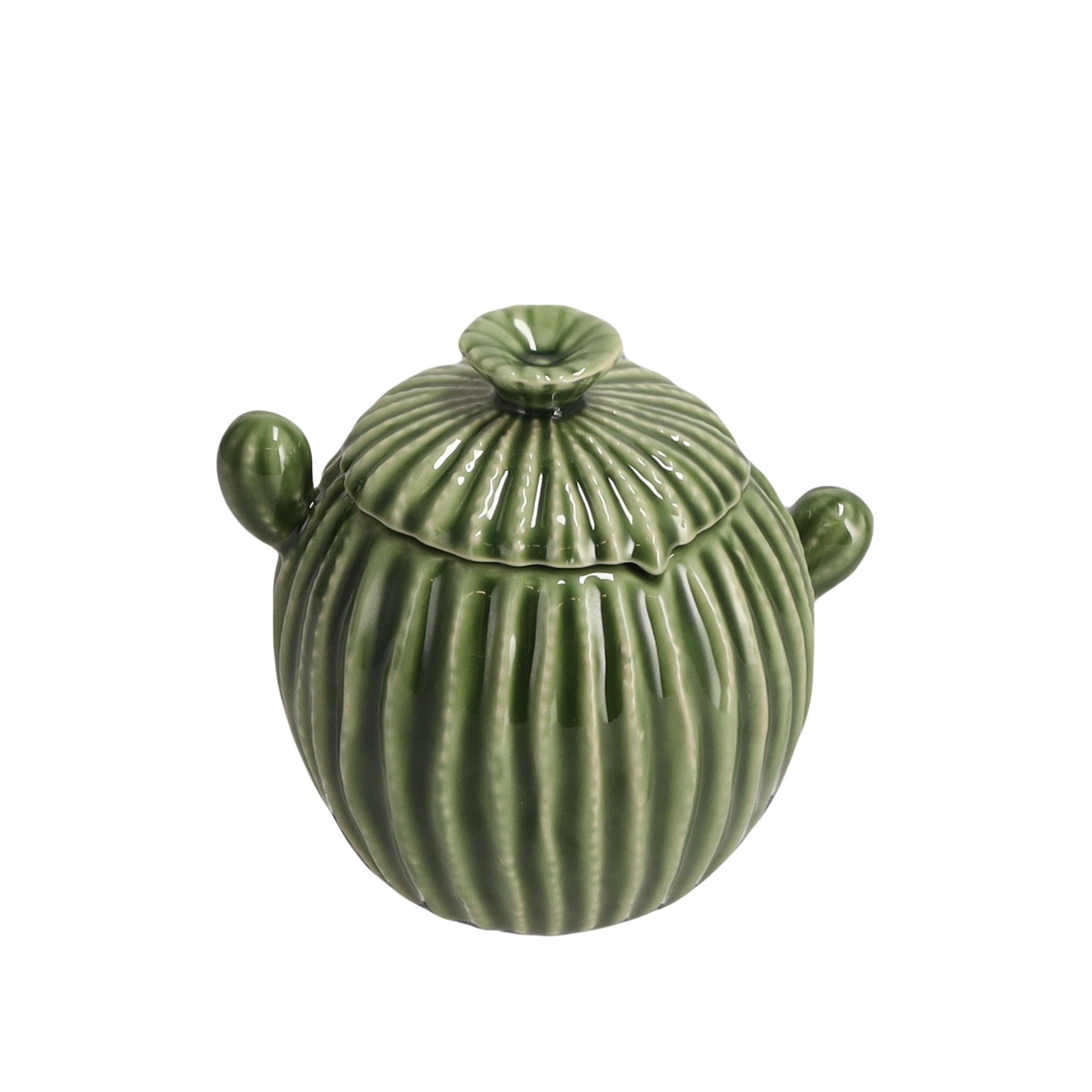 ZUCKERDOSE Cacti - Dunkelgrün, Stein (10/11cm) - home&you