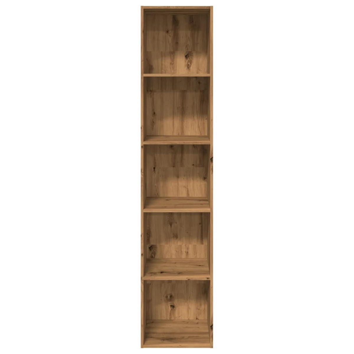 BÜCHERREGAL mit 5 Fächern 40/30/189 cm aus Holzwerkstoff Artisan-Eiche Dekor - Eiche Artisan, Holz (40/189/30cm) - vidaXL