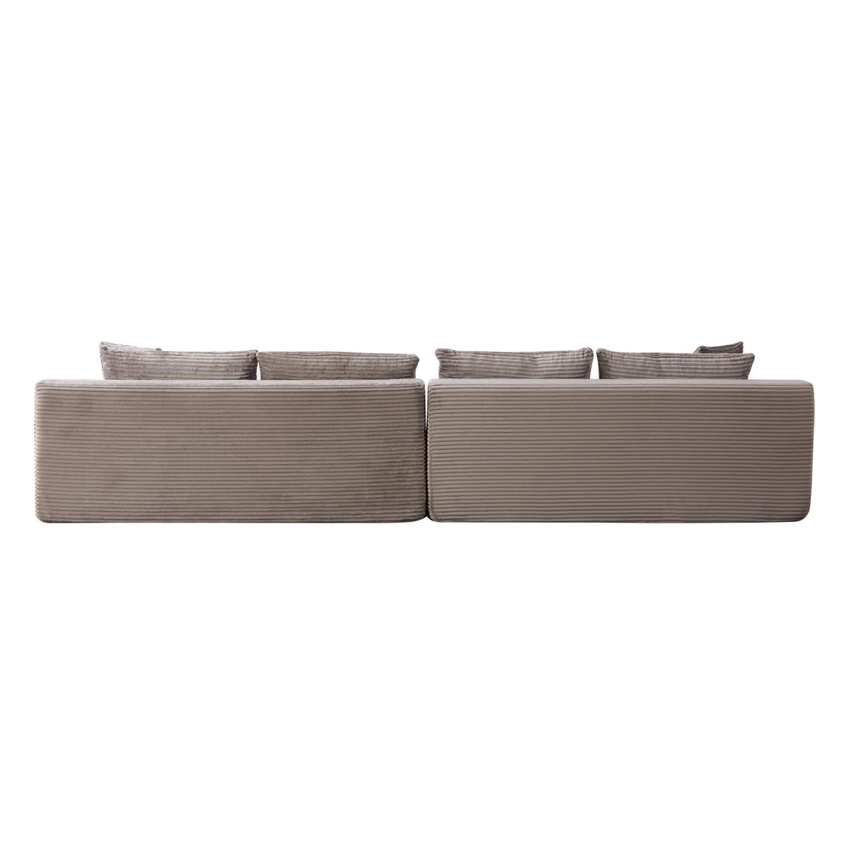 SOFAELEMENT 334/99/74.5 cm Grau Chenille mit 30D hochelastischem Schaumstoff und rutschfestem Bode - Grau, Textil (99/74.5/344cm) - Oxeza