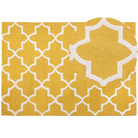 KURZFLOR-TEPPICH Silvan 230/160 cm - Gelb, Textil (160/230cm) - Beliani