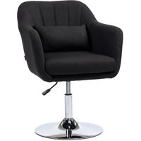 KŘESLO 60/60/79-91 cm černé z polyesteru výškově nastavitelné a otočné - černá, textil (60/91/60cm) - OKWISH