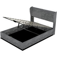 STAURAUMBETT 160/200 cm DE-35479 mit Gaslift-Staufach Grau - Grau, Metall (160/200cm) - ComfortXL