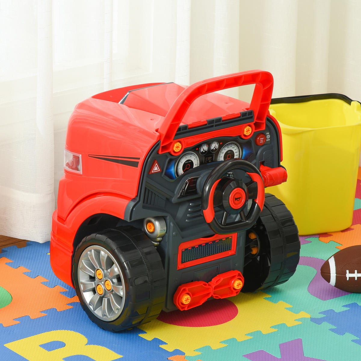 SPIELZEUG-LKW DE-18723 2-in-1 Mechaniker-Set mit Licht & Sound Rot - Rot, Kunststoff (39/47/40cm) - ComfortXL