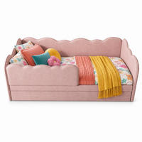 POLSTERBETT 90/190 mit Ausziehbett und Lattenrost in Rosa - Rosa, Holzwerkstoff/Textil (90/190cm) - EVRYAE