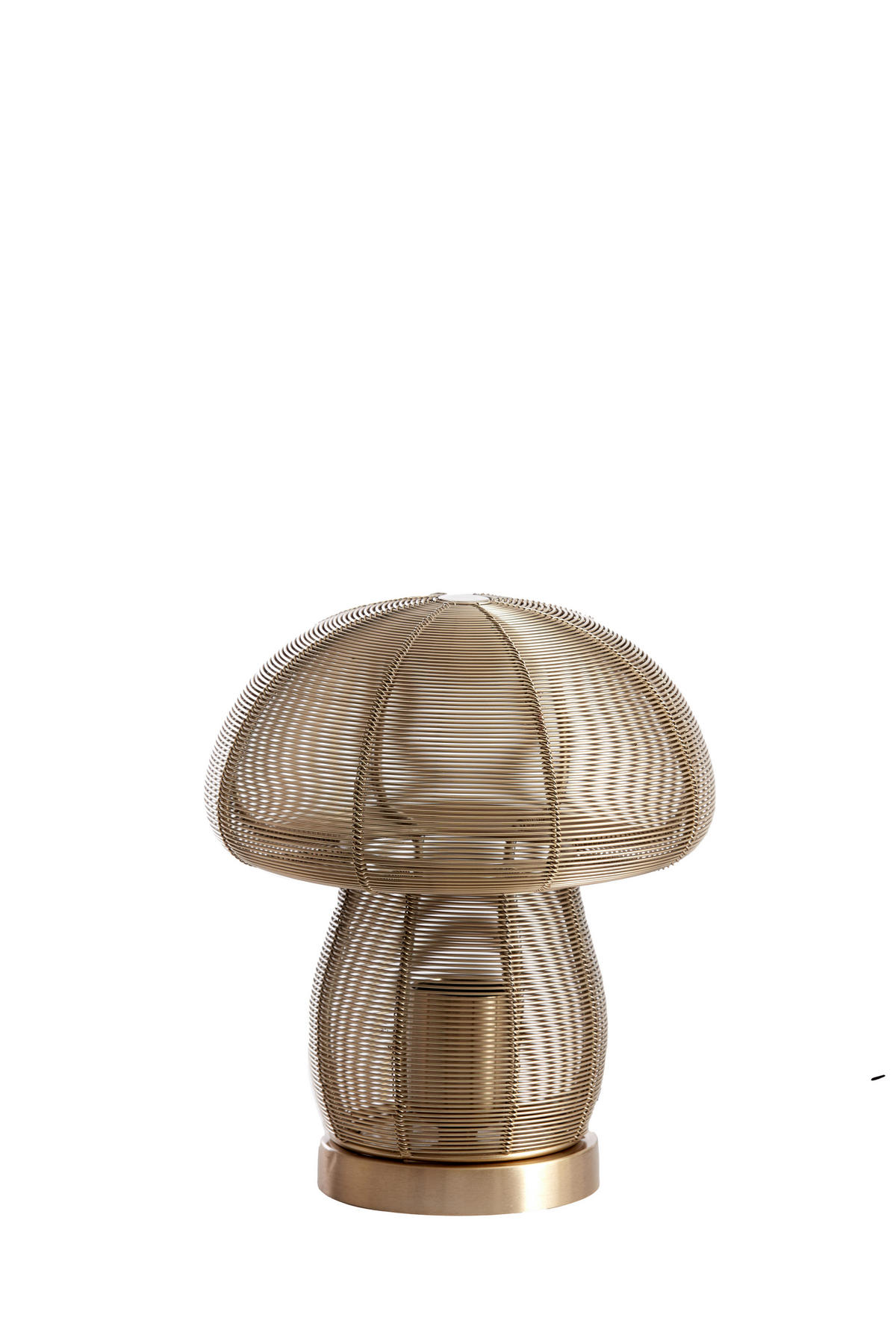 TISCHLAMPE Pilz Gold Ø20/24 cm - Goldfarben, Metall (20/20/24cm) - Light & Living