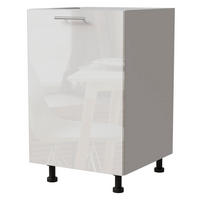 KÜCHENUNTERSCHRANK Essen D1D/50 Weiß Hochglanz / Weiß Matt 50 / 50 / 82cm - Weiß Hochglanz/Weiß, Holz/Holzwerkstoff (50/82/50cm) - Feldmann-Wohnen