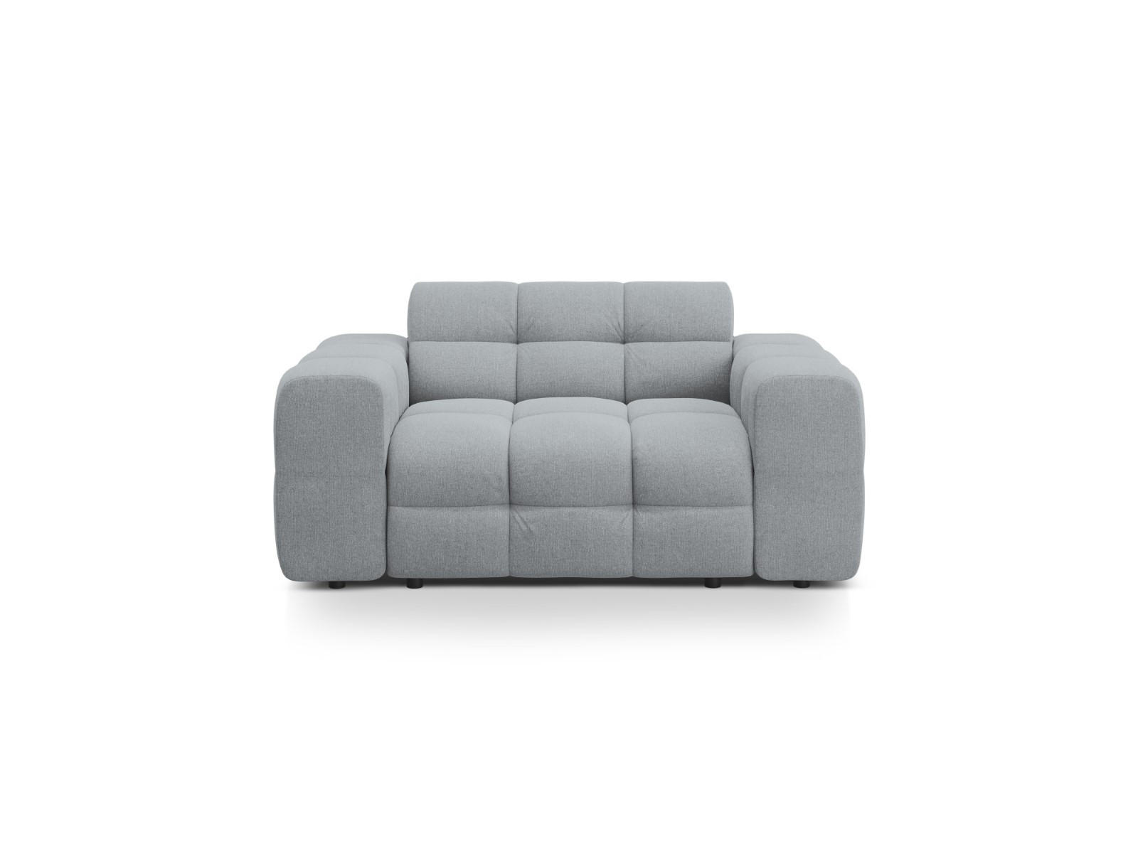 SOFA Kendal aus strukturiertem Stoff platin 2 Sitzplätze - Platinfarben, Textil (156/79/103cm) - Micadoni