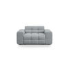 SOFA Kendal aus strukturiertem Stoff platin 2 Sitzplätze - Platinfarben, Textil (156/79/103cm) - Micadoni