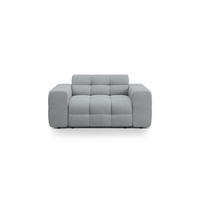 SOFA Kendal aus strukturiertem Stoff platin 2 Sitzplätze - Platinfarben, Textil (156/79/103cm) - Micadoni