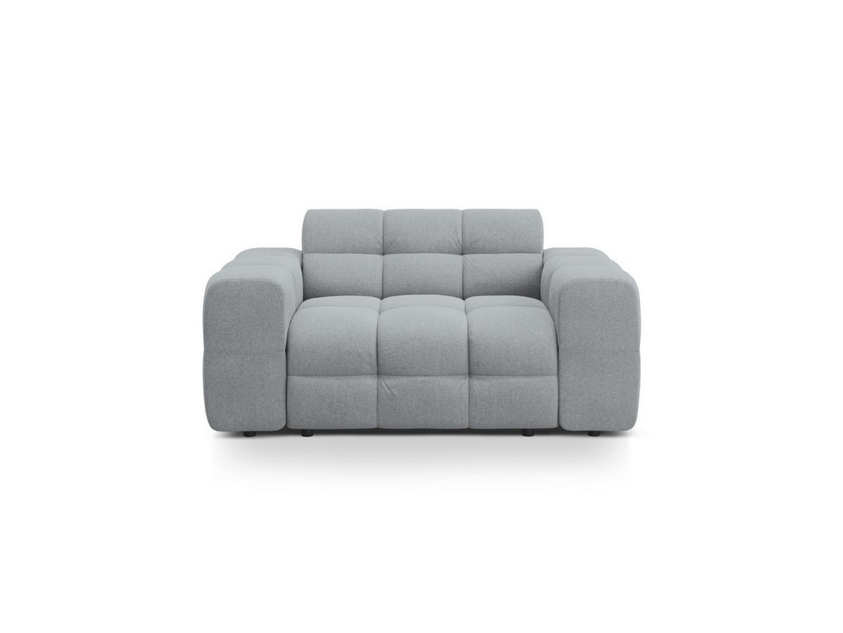 SOFA Kendal aus strukturiertem Stoff platin 2 Sitzplätze - Platinfarben, Textil (156/79/103cm) - Micadoni