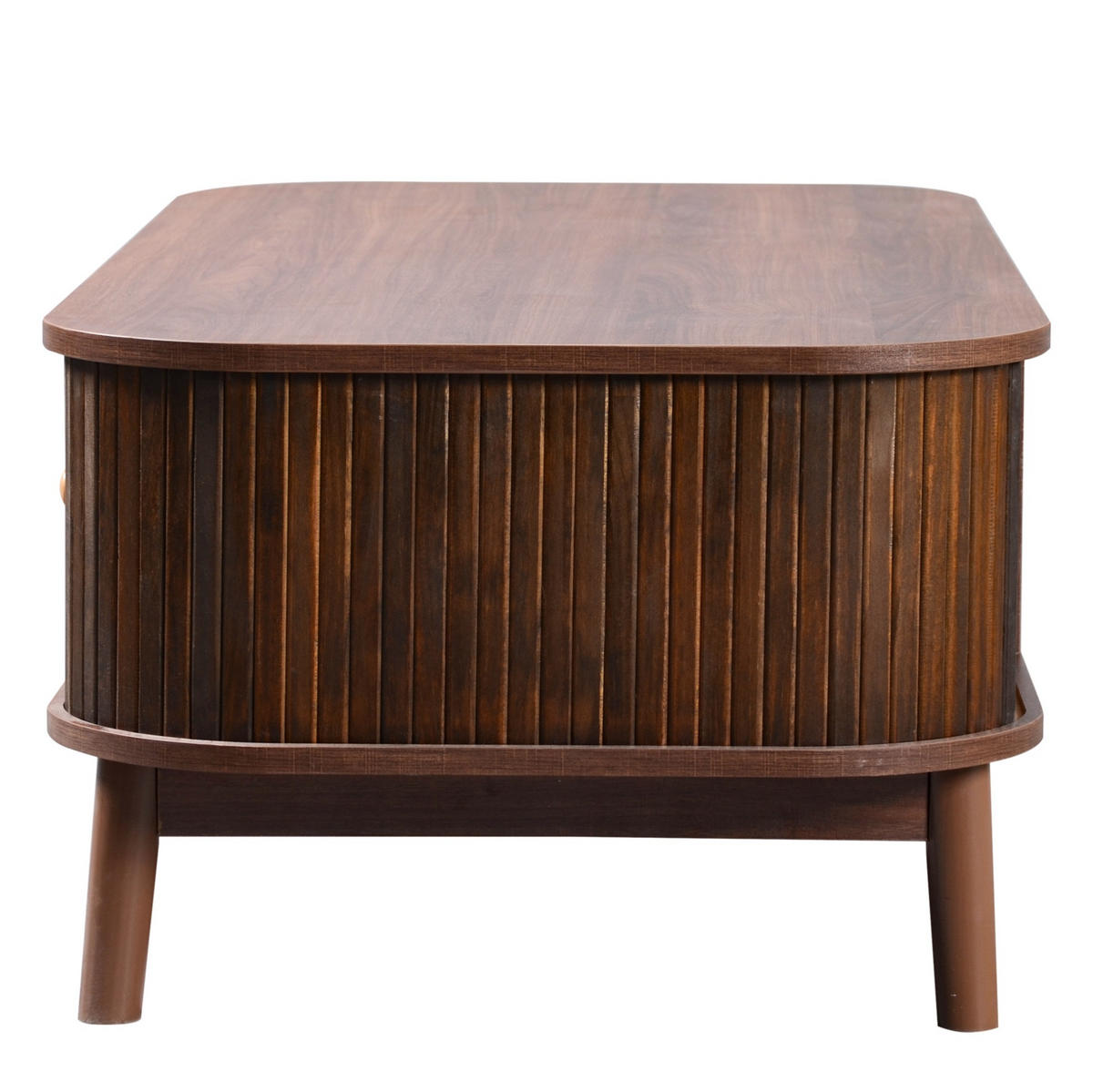 COUCHTISCH 110/55/38.5 cm natur aus MDF mit Rattandetails - Naturfarben, Holzwerkstoff (110/55/38.5cm) - OKMYHOME