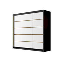 SCHIEBETÜRENSCHRANK Evo VII - Goldfarben, Holzwerkstoff/Metall (200/215/58cm) - MIRJAN24