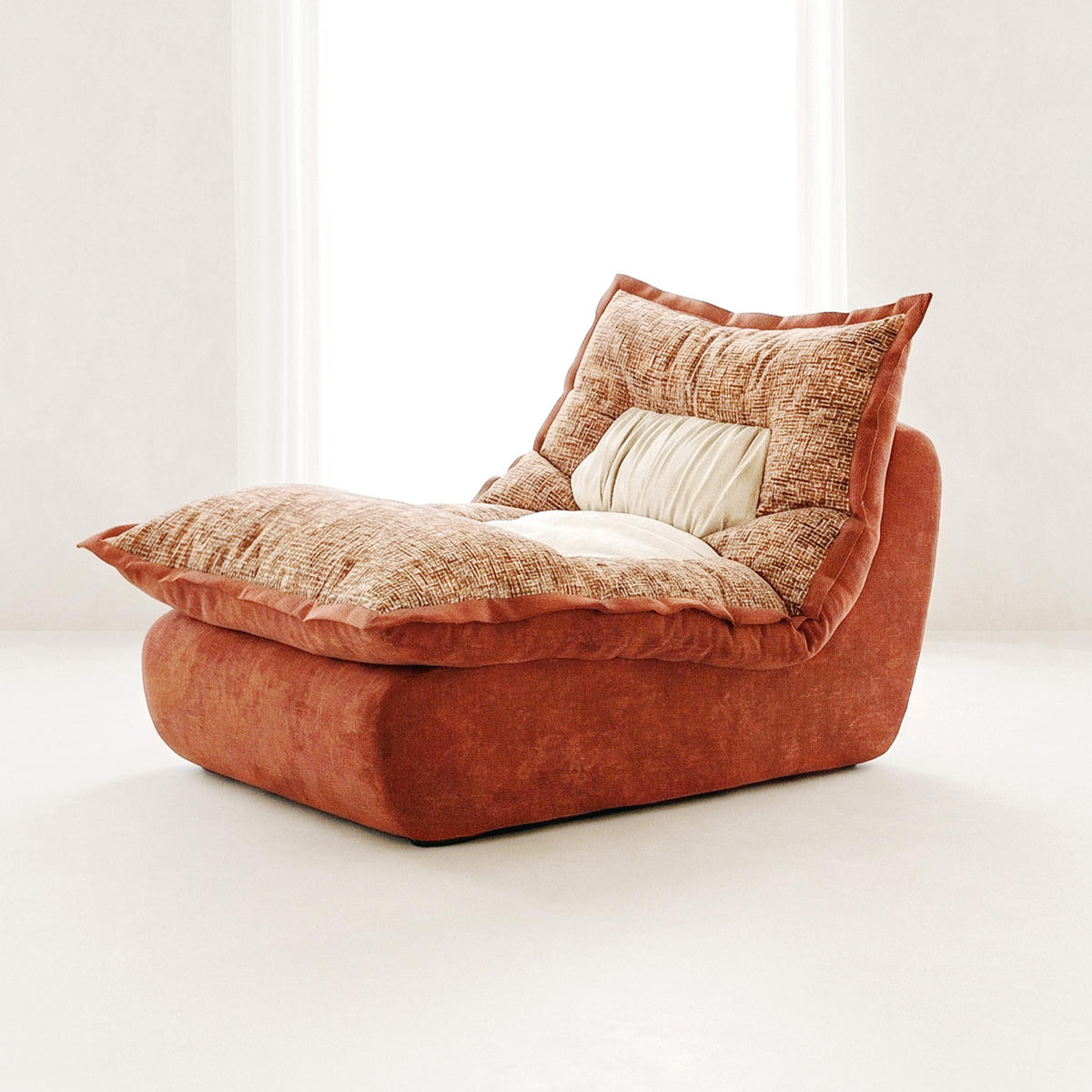 SCHLAFSOFA 4377 - Orange, Textil (69/46/127cm) - Vercart