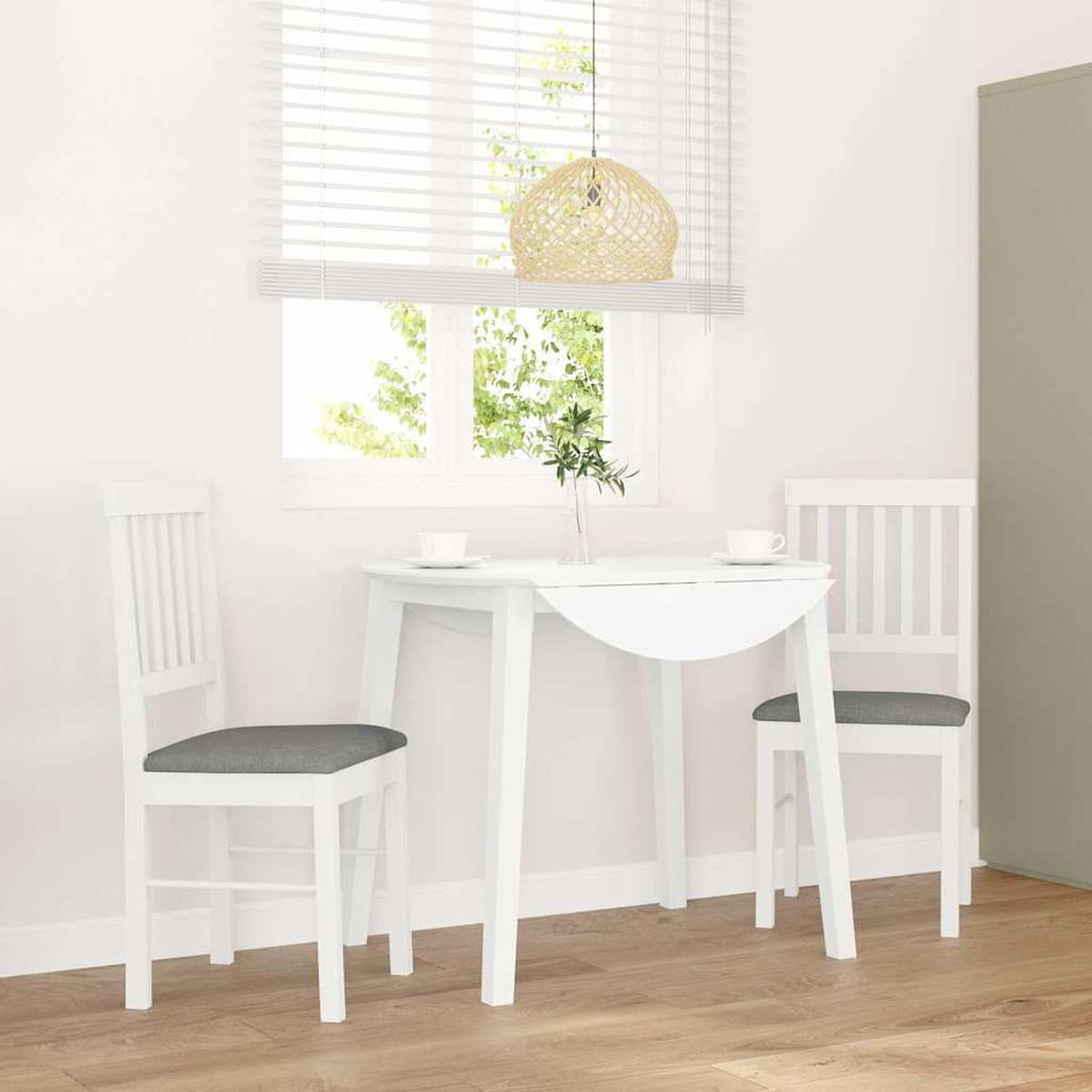 STUHL-SET 2 Stk Lohnhain 42.5/90/44.5 cm - Weiß, Holz (42.5/90/44.5cm) - ZMH