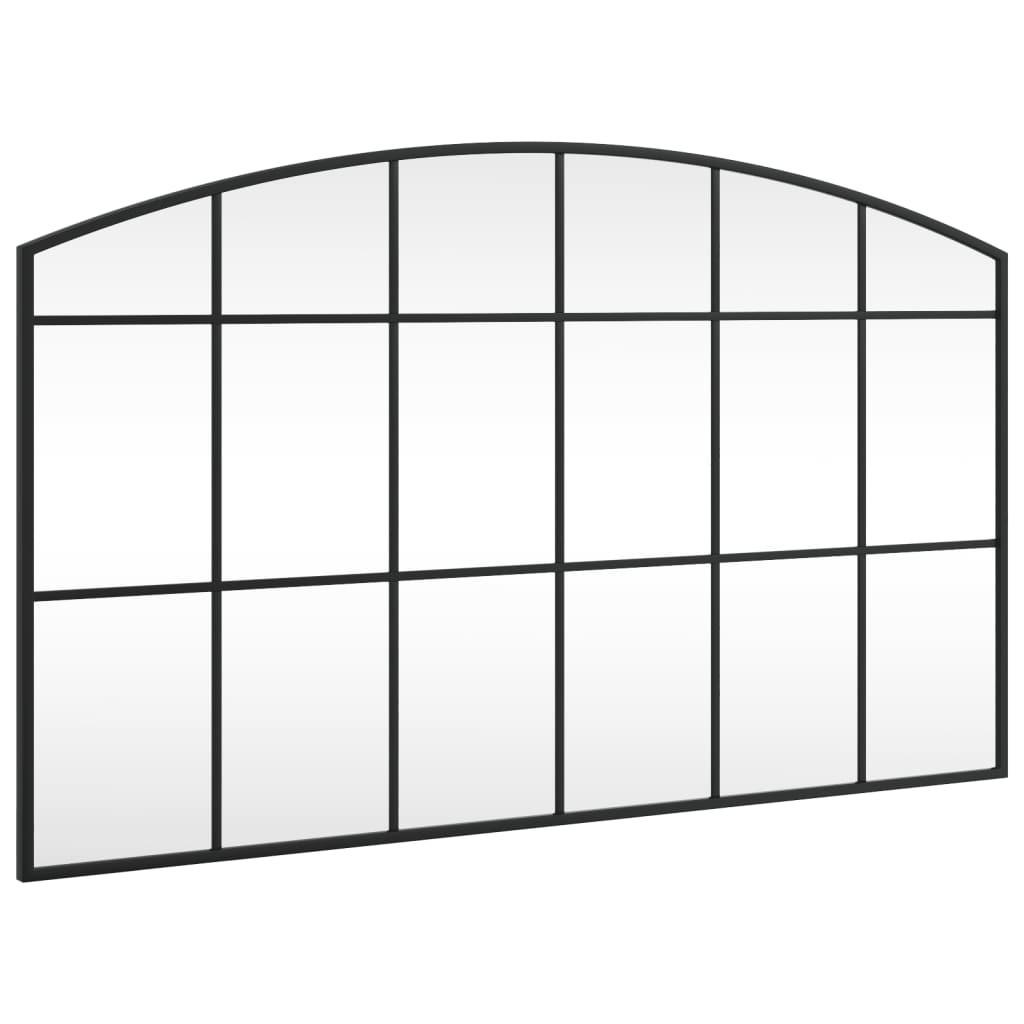 vidaXL Wandspiegel Schwarz 60x1.5x100 cm