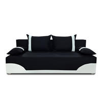 SCHLAFSOFA Dario - Silberfarben/Schwarz, Holz/Kunststoff (200/83/83cm)