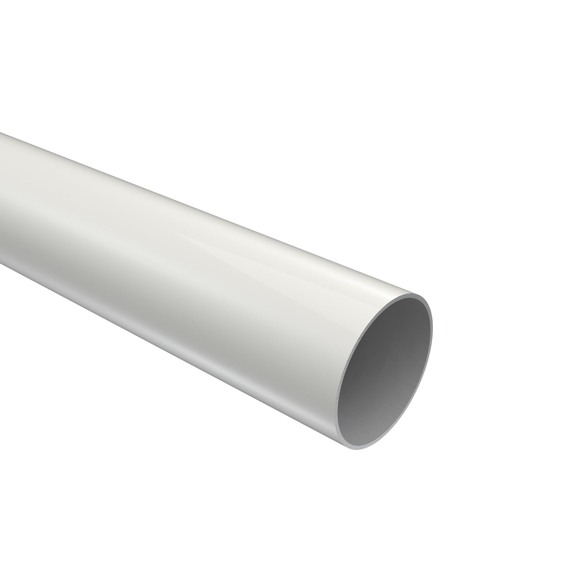 RUNDROHR 160 cm, 28 mm Ø Weiß - Weiß, Metall (160cm) - INTERDECO