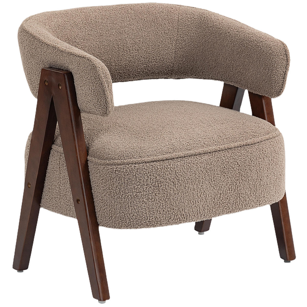 ARMLEHNSTUHL DE-13341 breite Sitzfläche & ergonomische Rückenlehne Braun - Braun, Holz (64/71/70cm) - ComfortXL