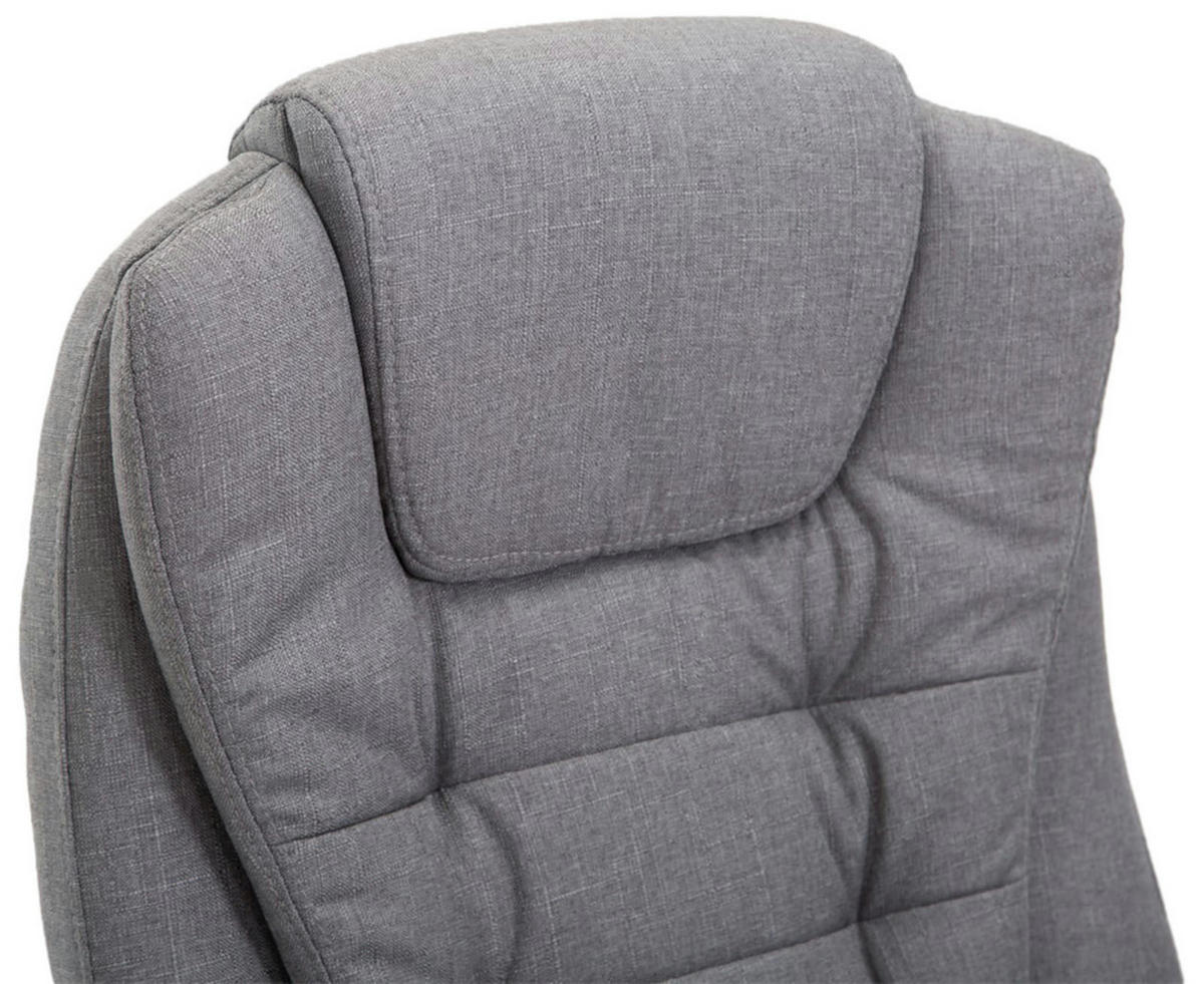 CHEFSESSEL Stoff Grau - Chromfarben/Grau, Textil/Metall (69.5/113/78cm) - CLP